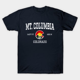 Mt Columbia Colorado 14ers Vintage Athletic Mountains T-Shirt